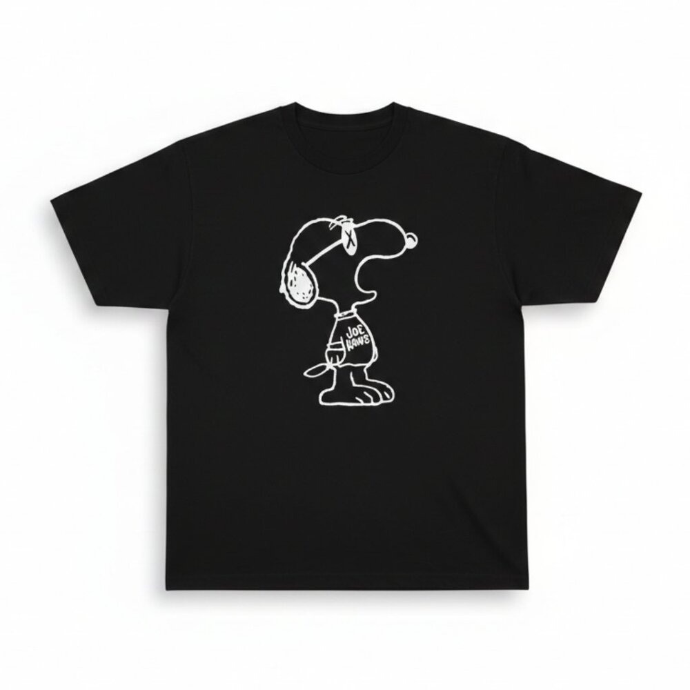 Kaws x‎ Uniqlo x Peanuts Joe Kaws Yawn Outline Tee Black L